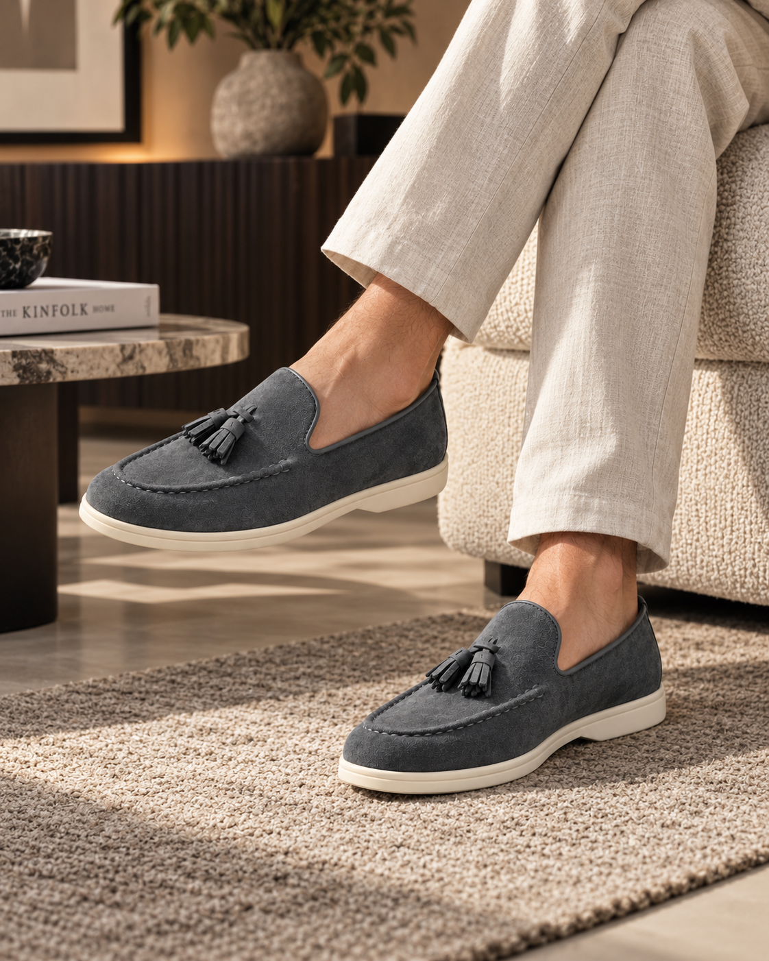 Men’s Suede Tassel Loafers - Image 4