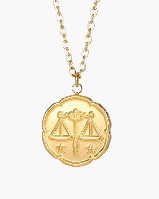 Zodiac Sign Necklace - Gold - Image 2