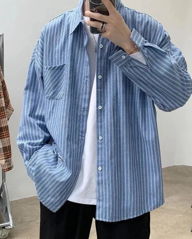 Oversized Striped Shirt - Image 2