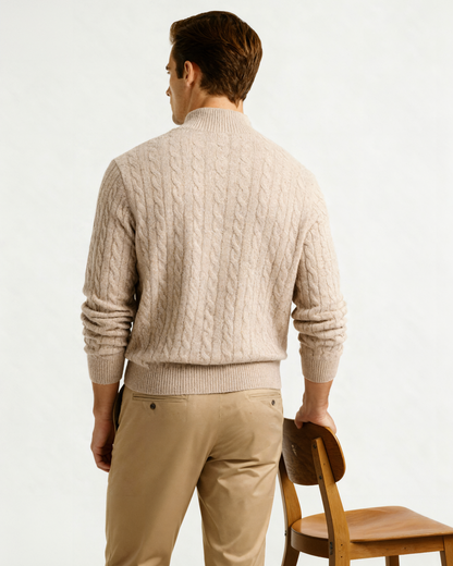100% Cashmere Woven Half Zip - Image 4