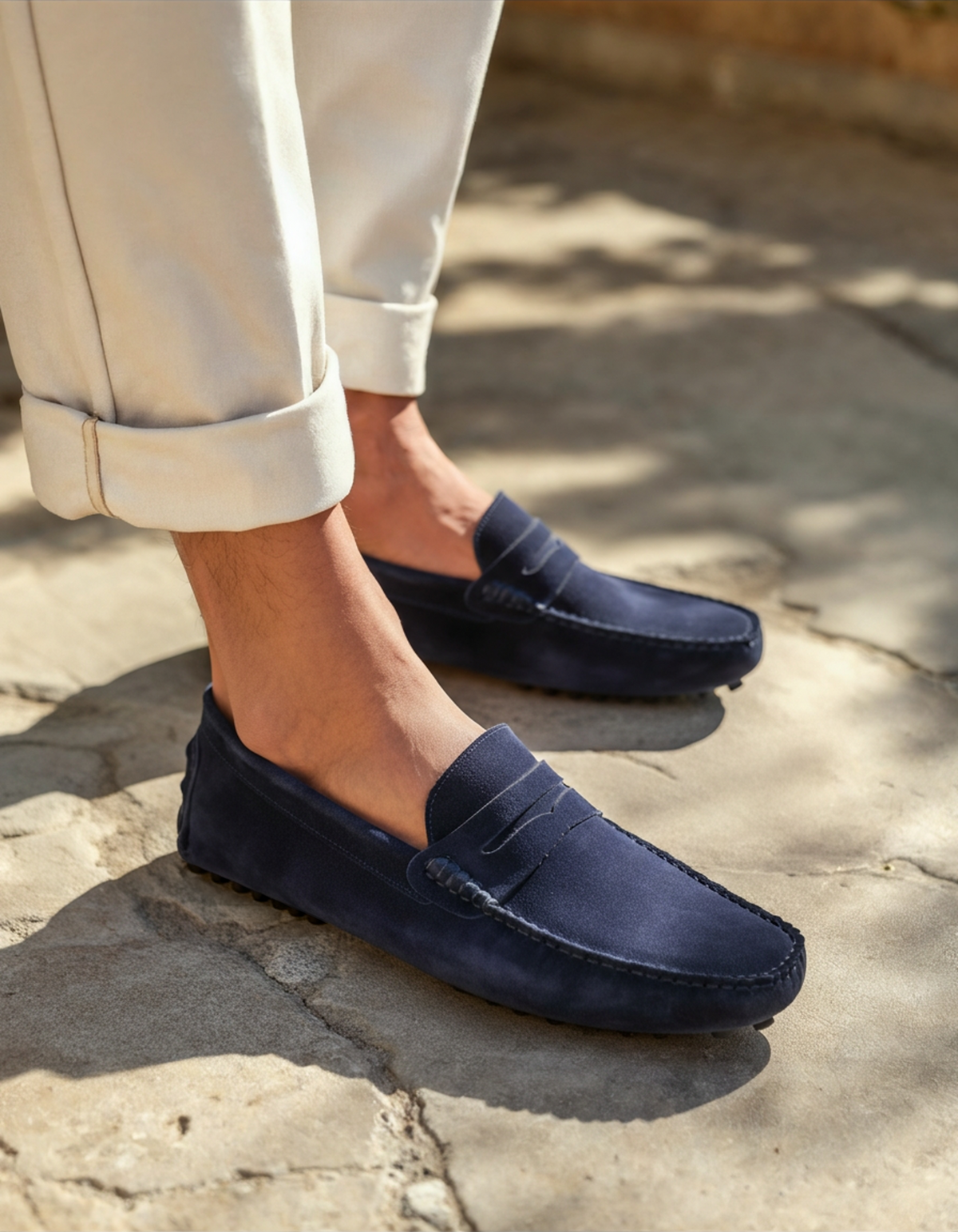 Suede Driver Loafers - Image 1