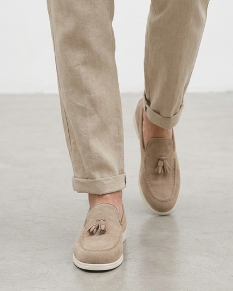 Men’s Suede Tassel Loafers - Image 2