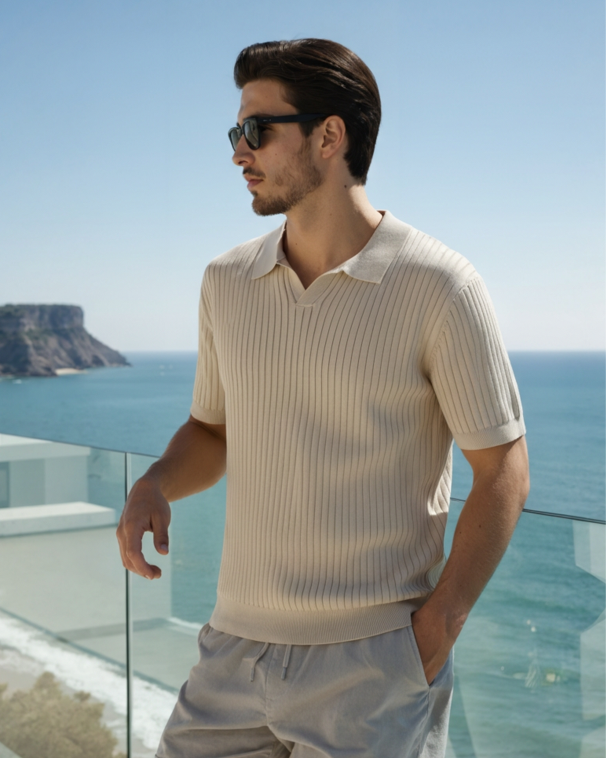 Premium Ribbed Polo - Image 1